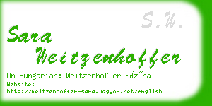 sara weitzenhoffer business card